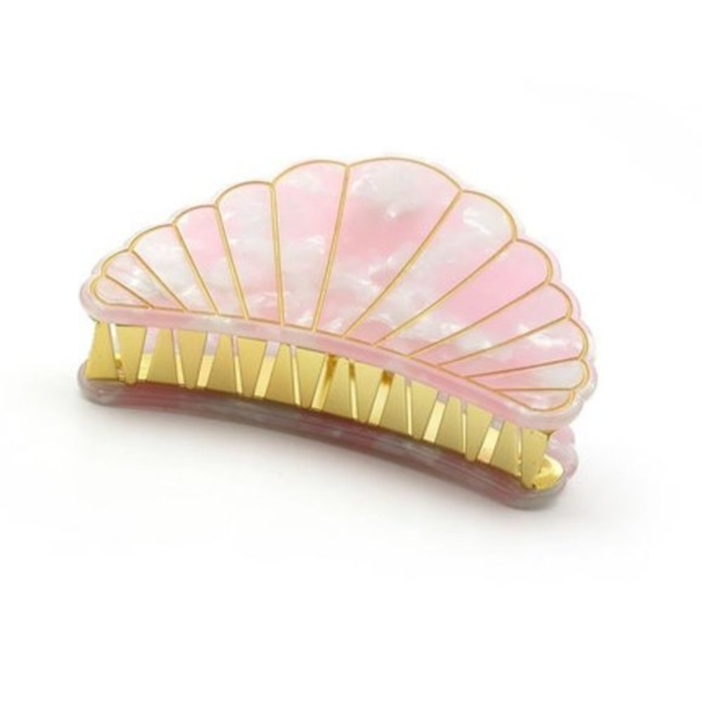 Anthropologie Shell Hair Clip Blush